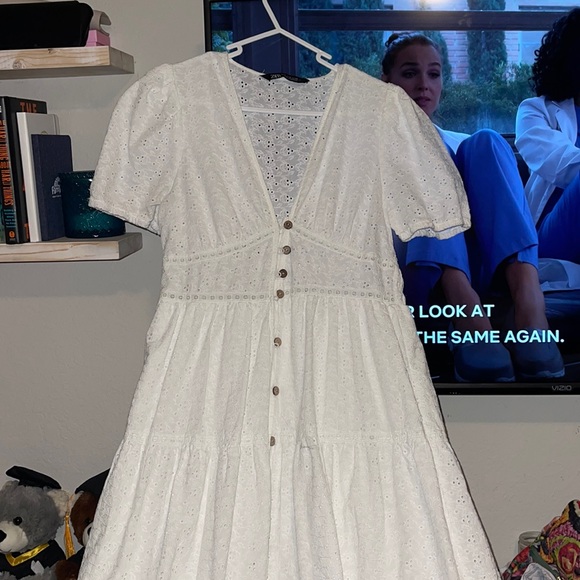 Zara Dresses Zara Long White Dress Poshmark